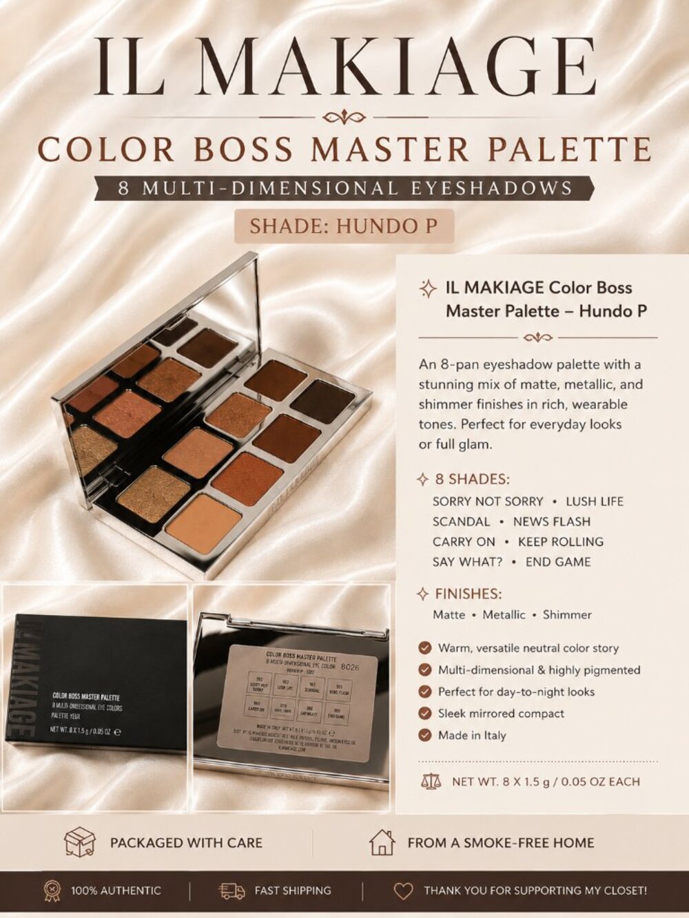 IL MAKIAGE Color Boss Master Palette – Hundo P